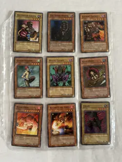 YuGioh LOT BUNDLE COLLECTION BINDER SLEEVES OF 142 CARDS - Image 3