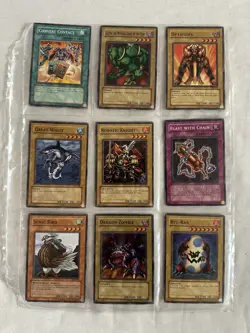 YuGioh LOT BUNDLE COLLECTION BINDER SLEEVES OF 142 CARDS - Image 4