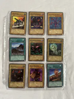 YuGioh LOT BUNDLE COLLECTION BINDER SLEEVES OF 142 CARDS - Image 5