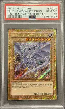 2017 PSA 10 YUGIOH DSOD SECRET RARE BLUE EYES WHITE DRAGON ALT ART 💫 - Image 1