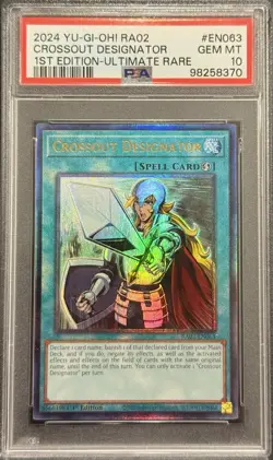 2024 PSA 10 YUGIOH RA02 ULTIMATE RARE CROSSOUT DESIGNATOR 💎 - Image 1