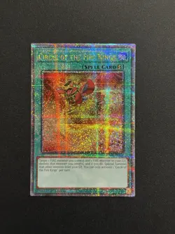 2025 YUGIOH RA04 1ST ED QCR SECRET RARE CIRCLE OF THE FIRE KINGS NM - Image 1