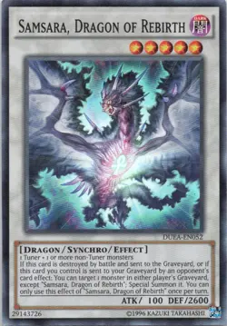 1996 TCG Unlimited SAMSARA, DRAGON OF REBIRTH HOLO RARE #DUEA-EN052 - Image 1