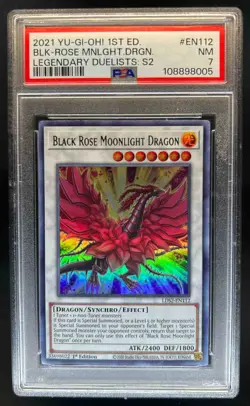 2021 Yu-Gi-Oh! Limited Edition Black Rose Moonlight Dragon #LDS2-EN112a PSA 7 - Image 1