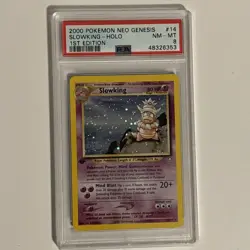 Slowking 14/111 1st Edition Neo Genesis 2000 Holo Rare Card PSA 8 NM-MT - Image 1