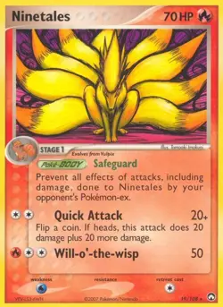 Ninetales 19/108 Rare Power Keepers Pokemon Card - Image 1