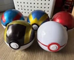 Empty Pokeman Ball Card Tins Lot of 5 Tins Only No Cards - Image 2