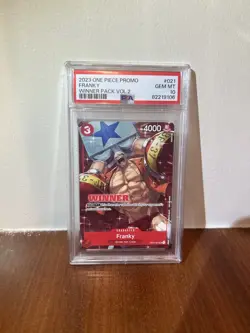 Franky Winner Vol 2 OP01-021 ONE PIECE Card Promo PSA 10 - Image 1
