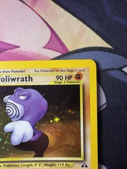Poliwrath - 9/75 - Pokemon Neo Discovery Unlimited Holo Rare Card WOTC NM SWIRL - Image 3