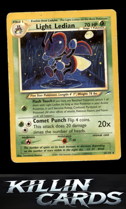 Light Ledian 024/105 Pokemon Rare Neo Destiny Card DM - Image 1