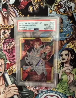 Autographed One Piece Shanks Prb-01 Signed Brandon Potter Card PSA 10 Card &Auto - Image 1