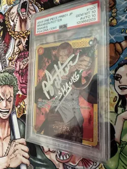 Autographed One Piece Shanks Prb-01 Signed Brandon Potter Card PSA 10 Card &Auto - Image 4