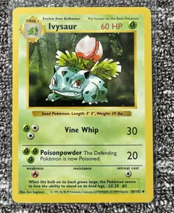 Base Set Shadowless Ivysaur Pokemon Card 30/102 WOTC 1999 - Image 1