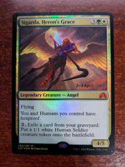 1x PRE RELEASE Sigarda, Heron's Grace MTG NM FOIL - Image 1