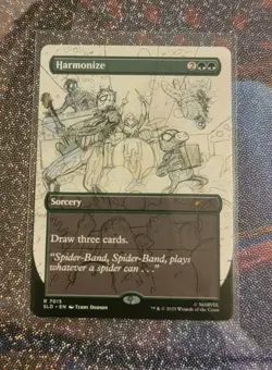 MTG Secret Lair Spider-Man Bonus Harmonize Sketch Variant 7015 - Image 1