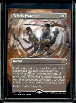 2022 Magic The Gathering MTG Teferi's Protection Borderless #343 - Image 1