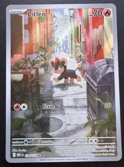 Litleo 139/132 Illustration Rare Mega Evolution Pokemon TCG NM - Image 1