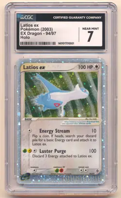 2003 POKEMON EX DRAGON LATIOS EX HOLO #94/97 CGC 7 - Image 1