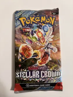 22.2g HEAVY Pokemon TCG Stellar Crown Booster Pack Scarlet & Violet Cinderance - Image 2