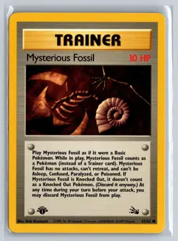 Pokemon TCG - Mysterious Fossil - Fossil 62/62 - 1st Edition - NM - Image 1