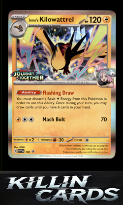 Iono's Kilowattrel - 182 (Prerelease) 182 Pokemon Promo SV: Scarlet & Violet Pro - Image 1