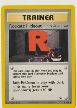 ROCKET'S HIDEOUT 63/64 UNCOMMON NEO REVELATION POKEMON MP - Image 1