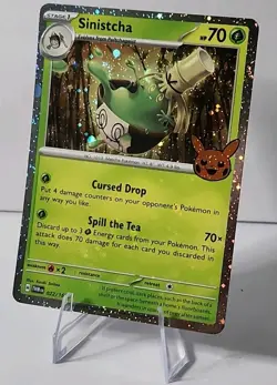 Pokemon TCG Sinistcha Cosmos Holo Card 022/167 Trick or Trade Part Swirl NM - Image 1