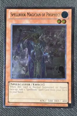 Yugioh Spellbook Magician of Prophecy REDU-EN015 ULTIMATE RARE LP Return Dualist - Image 1