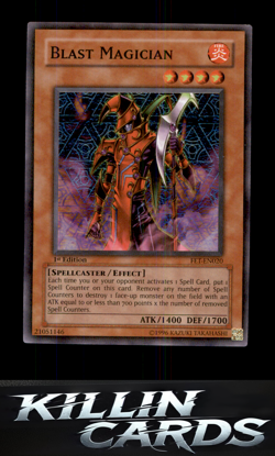 1st Edition Blast Magician FET-EN020 Super Rare Flaming Eternity YuGiOh Card NM - Image 1