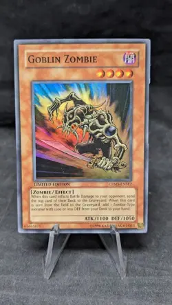 Goblin Zombie CRMS-ENSE2 - Yugioh TCG - Turbo Pack 1 - Misprint Miscut - LP - Image 1