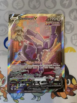 Pokemon TCG Genesect V Fusion Strike Alternate Art Rare Card 255/264 nm - Image 1