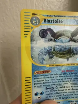 Pokemon 2002 Expedition Blastoise Holo Card #4/165 - Image 2