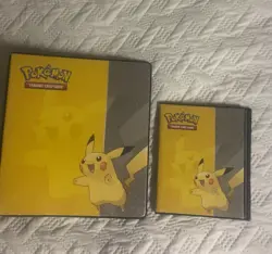 Pokemon Pikachu Card Binders Lot (2) w/ Cards Included - TCG Storage Album - Image 1