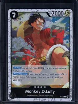 One Piece card PRB-02 P-075 P Monkey D. Luffy Foil The Best Vol.2 English - Image 1