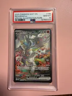 Pokemon TCG White Flare: Reshiram EX Card 166/086 Sir Near Mint Condition Psa 10 - Image 1