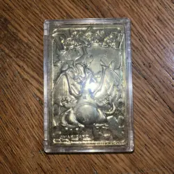 1999 Burger King Pokemon Ball Charizard Trading Card, Gold Plated, 23K - Image 1
