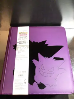 Pokemon TCG Card Elite Gengar 12 Pocket Zippered Ultra PRO Binder Collection - Image 1