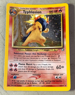 Typhlosion 17/111 Holo Rare Neo Genesis LP/MP Pokemon Card - Image 1