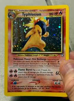 Typhlosion 17/111 Holo Rare Neo Genesis LP/MP Pokemon Card - Image 2