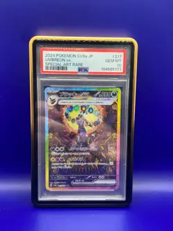 PSA 10 Umbreon EX 217/187 SV8A Terastal Festival Pokemon Card Japanese + GUARD - Image 1