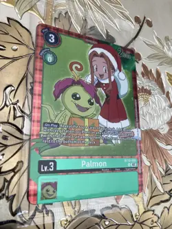 Sealed Digimon Card Game Set Of 3 Palmon Biyomon Gomamon Winter Holiday - Image 2