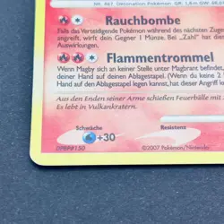 Pokemon TCG Karte - 12/123 Magbrant Geheimnisvolle Schatze Holo Rare Deutsch - Image 3