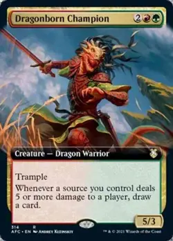 Dragonborn Champion (Extended Art) - Commander: Adventures in the Forgotten Real - Image 1