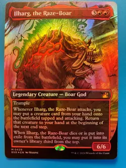 MTG 1x ANIME BORDERLESS Ilharg, the Raze-Boar 429 Ravnica Remastered Magic x1 NM - Image 1