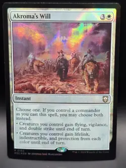 MTG - Akroma's Will - RIPPLE FOIL - M3C 165 - Rare - Instant 3W - NM - Image 1