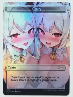 Waifu style Copy Token 01 Foil-Altered Art Custom MTG Token - Image 1