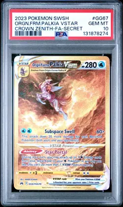PSA 10 Gem Mint - Origin Forme Palkia VSTAR GG67 - Crown Zenith Gold Alt Art - Image 1