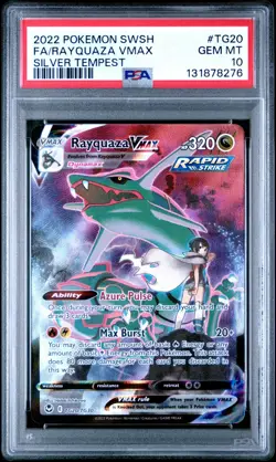 2022 POKEMON SWORD & SHIELD SILVER TEMPEST #TG20 RAYQUAZA VMAX TG20/TG30 PSA 10 - Image 1