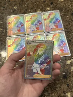 LOT OF 7 (SEVEN) Kabu (Secret) 77/73 Champions Path Holo Rainbow Pokemon - Image 1
