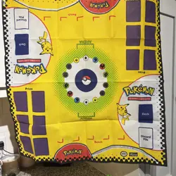 Vintage 1999 Wizards Of The Coast Original 2 Player Pokemon Playmat, Pikachu - Image 2